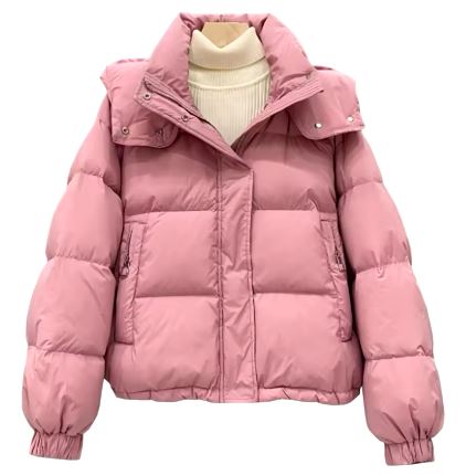 Korean Women's Hooded Cotton Parka Down Jacket Plus Size Warm and Spacious 