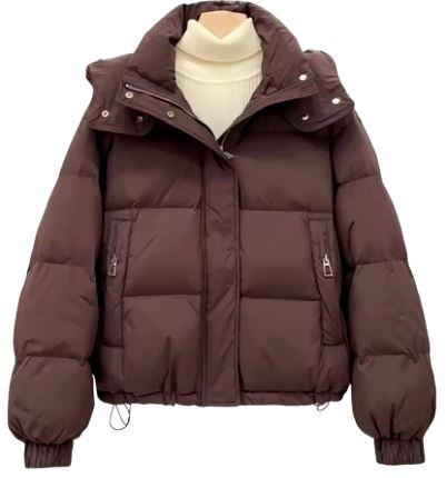 Korean Women's Hooded Cotton Parka Down Jacket Plus Size Warm and Spacious 