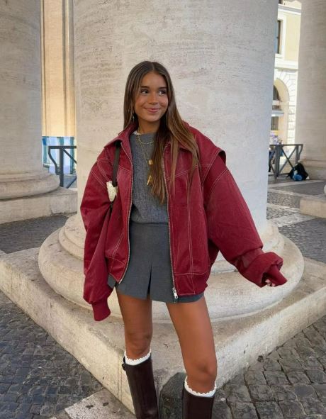 Veste ample en cuir PU pour femmes - Mode de rue