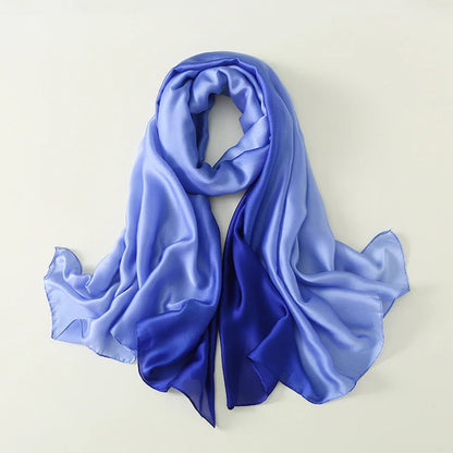 Foulard luxueux en soie unie pour femme