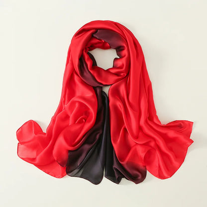 Foulard luxueux en soie unie pour femme