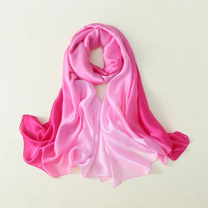 Foulard luxueux en soie unie pour femme