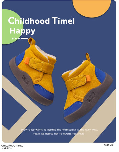 Chaussures d'hiver chaudes à semelles souples pour enfants