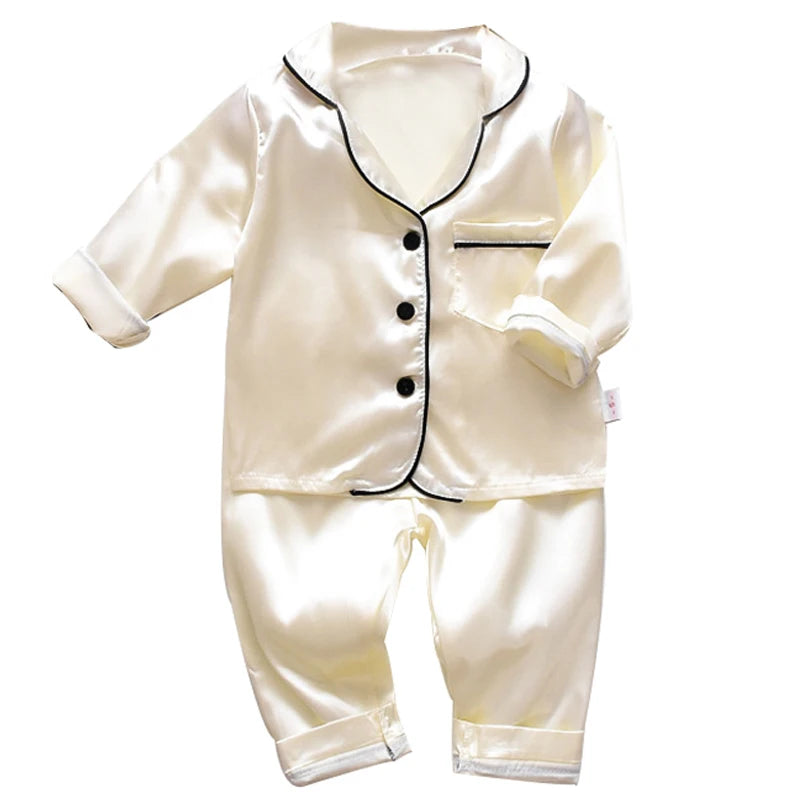 Pyjamas en soie pour enfants 0-4 ans