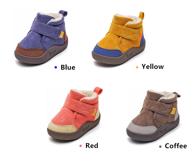 Chaussures d'hiver chaudes à semelles souples pour enfants