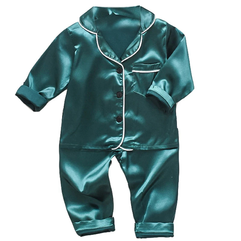 Pyjamas en soie pour enfants 0-4 ans