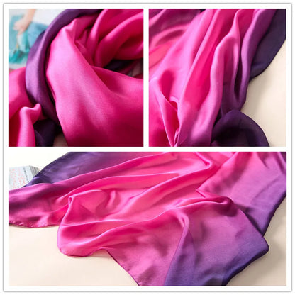 Foulard luxueux en soie unie pour femme