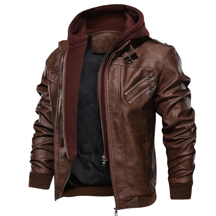 Veste en cuir pour hommes