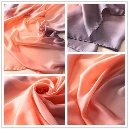 Foulard luxueux en soie unie pour femme