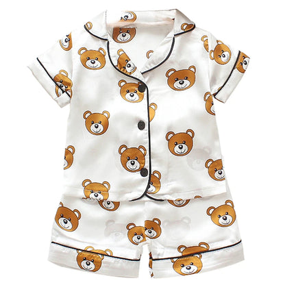 Pyjamas en soie pour enfants 0-4 ans