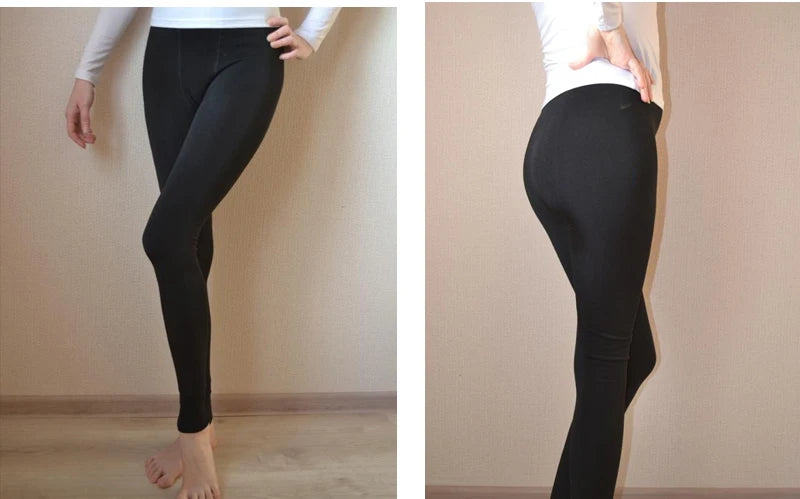 Women's Winter Warm Elastic Plain Leggings  