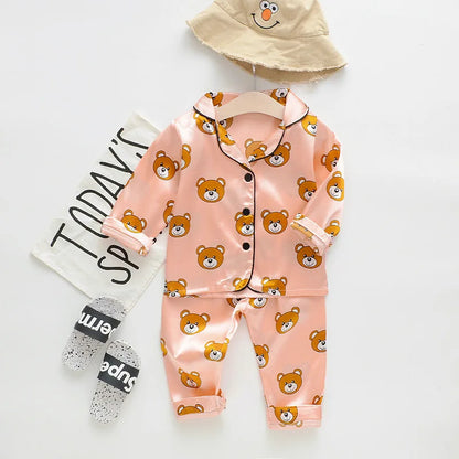 Pyjamas en soie pour enfants 0-4 ans