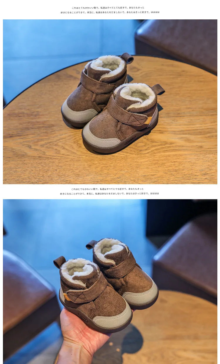 Chaussures d'hiver chaudes à semelles souples pour enfants