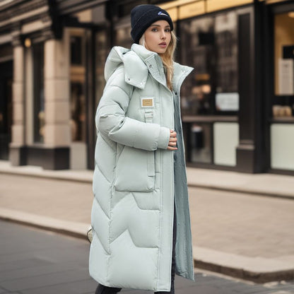 Doudoune longue et épaisse pour femme en hiver