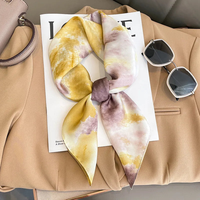 Foulard en satin de soie pour femme