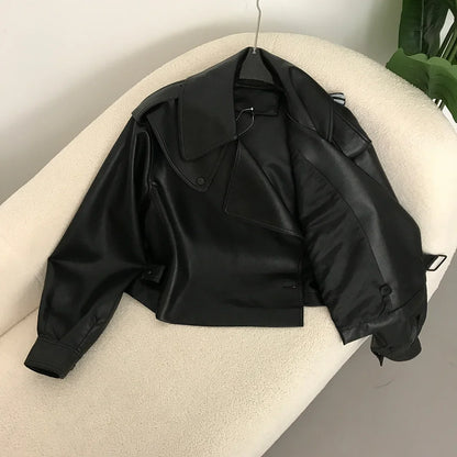 Veste simili cuir pour femme