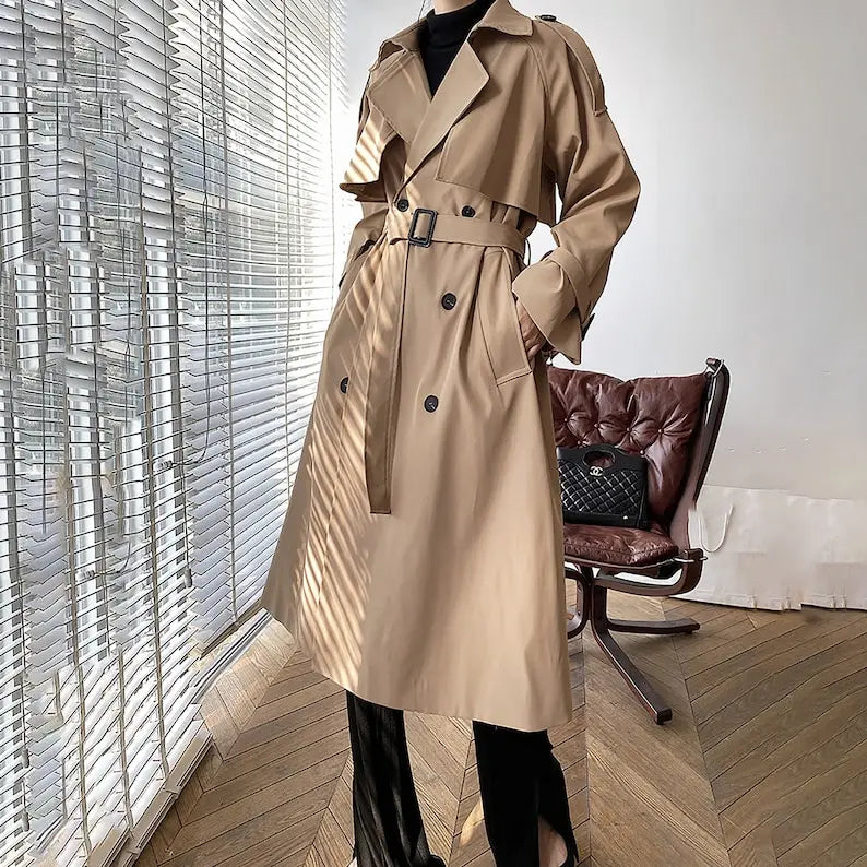 Manteau long classique pour femme