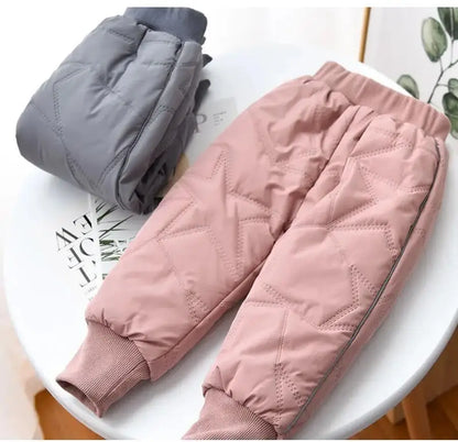 Pantalon de ski enfant en coton épais imperméable pour garçons et filles de 1 à 6 ans