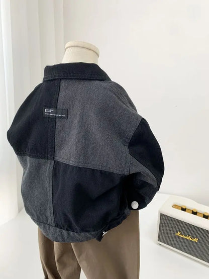 Veste en jean patchwork pour garçon 2-9 ans