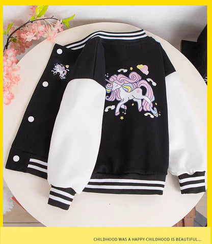 Cartoon jacket for girls 3-12 years old