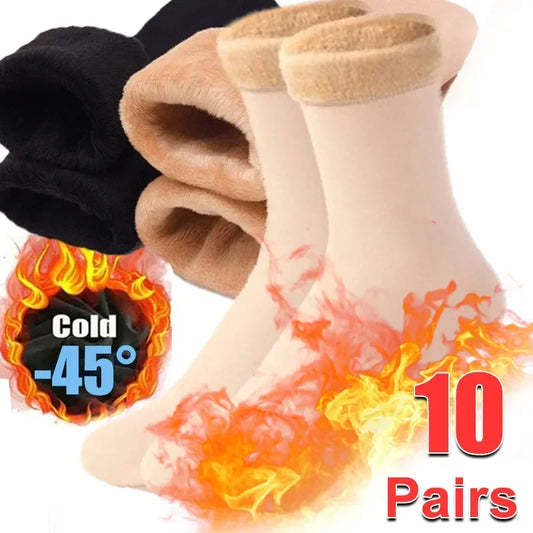 Chaussettes Courtes en Laine Thermique Épaisses et Chaudes pour Femmes - Hiver