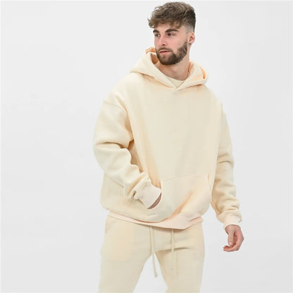 Sweat à capuche + pantalon de sport en coton pour homme