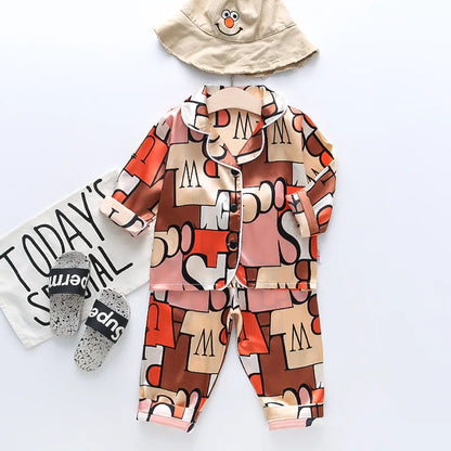 Pyjamas en soie pour enfants 0-4 ans