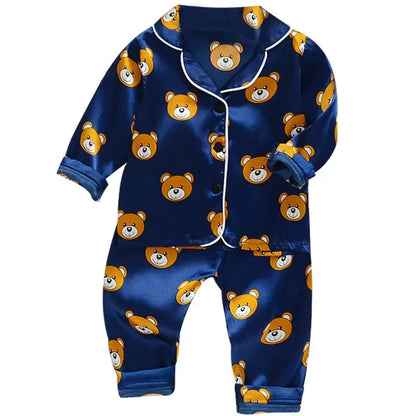 Pyjamas en soie pour enfants 0-4 ans