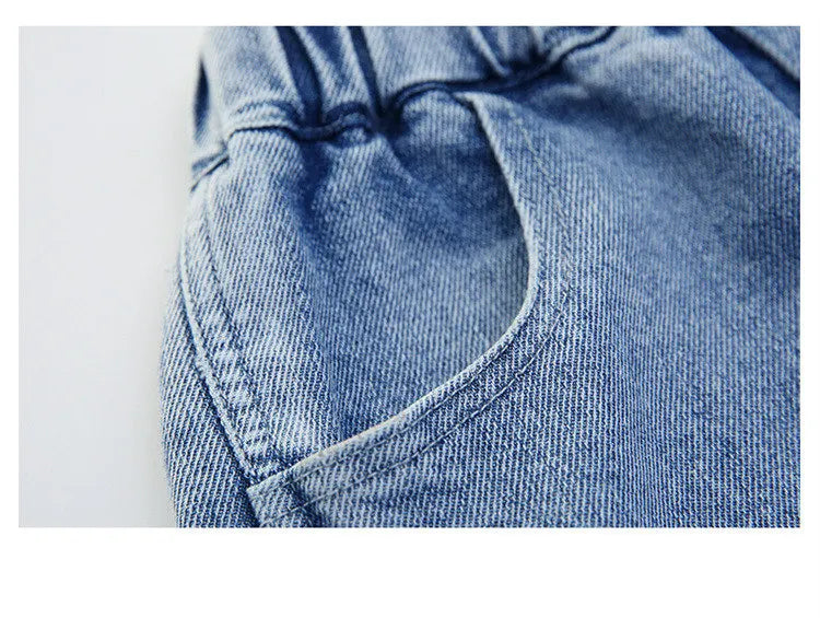 Jeans à jambe large pour fille de 5 à 14 ans