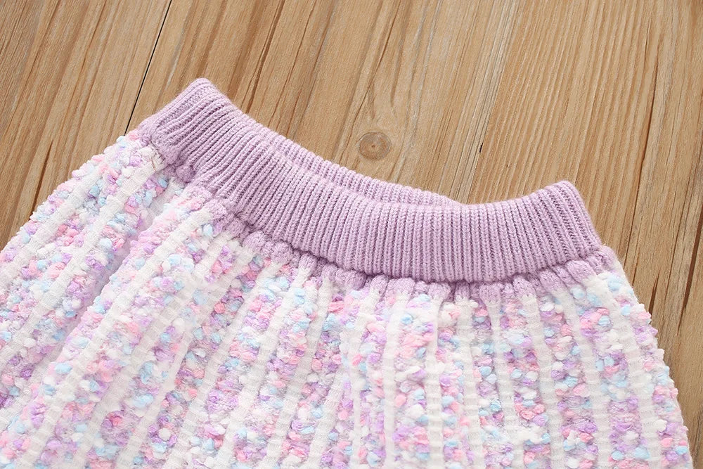 Ensemble deux pièces pull + jupe pour enfant fille