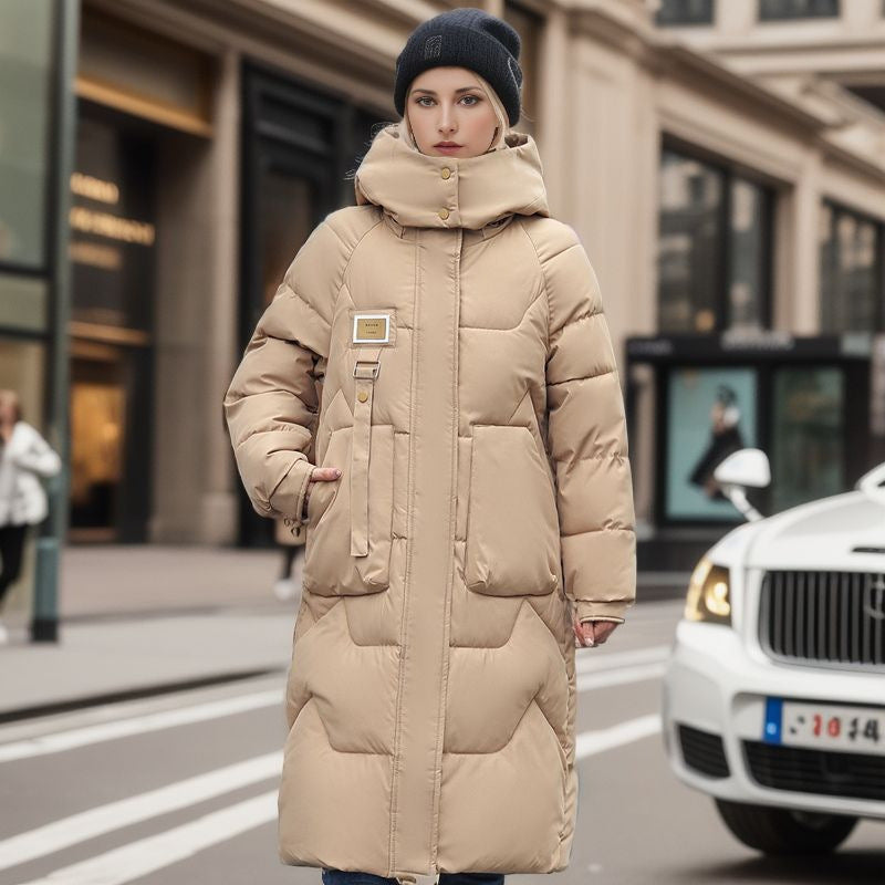 Doudoune longue et épaisse pour femme en hiver