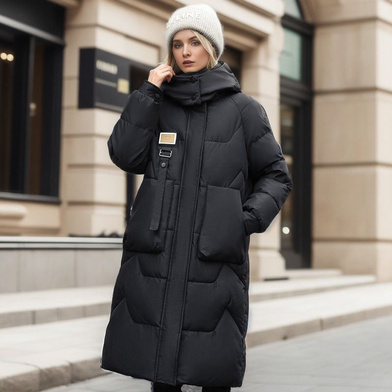 Doudoune longue et épaisse pour femme en hiver