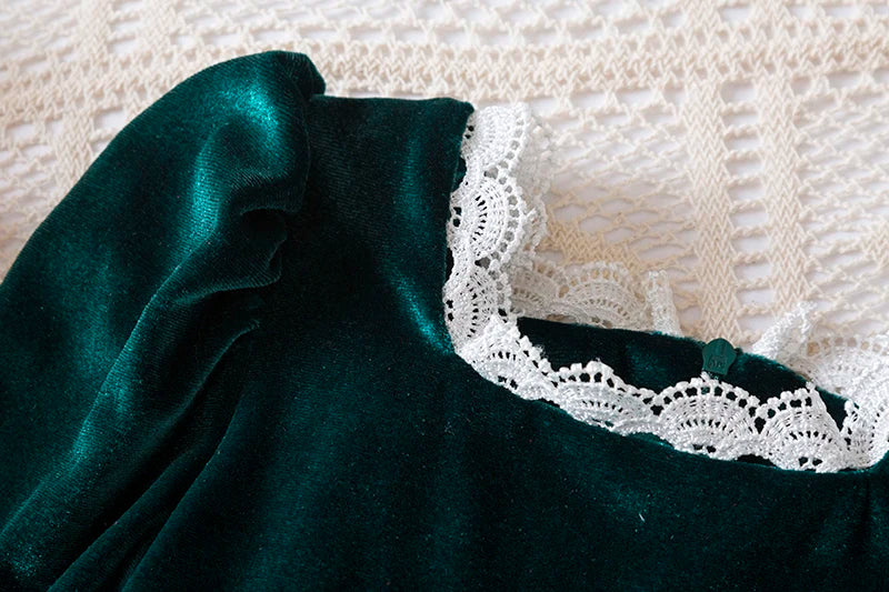 Robe de princesse de Noël en maille à paillettes pour fille de 3 à 8 ans