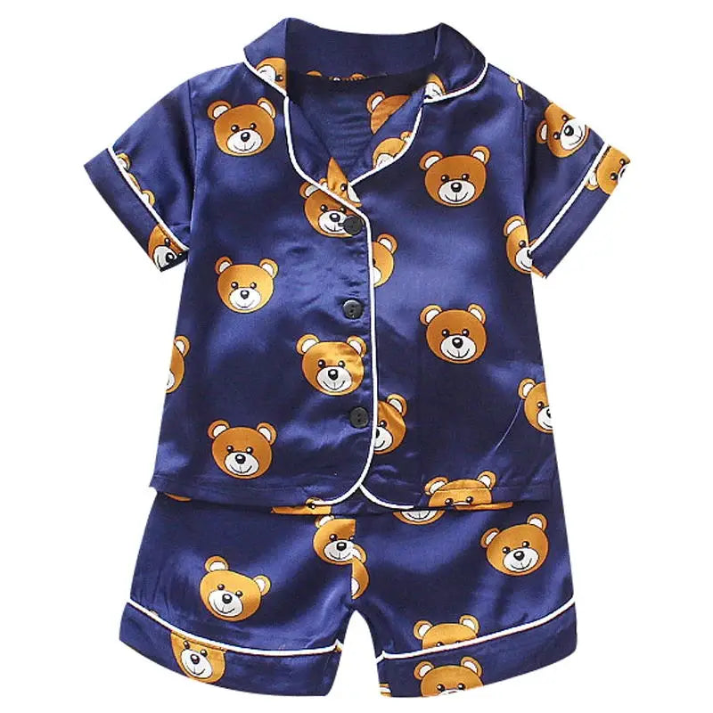 Pyjamas en soie pour enfants 0-4 ans