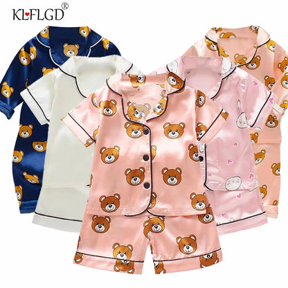 Pyjamas en soie pour enfants 0-4 ans