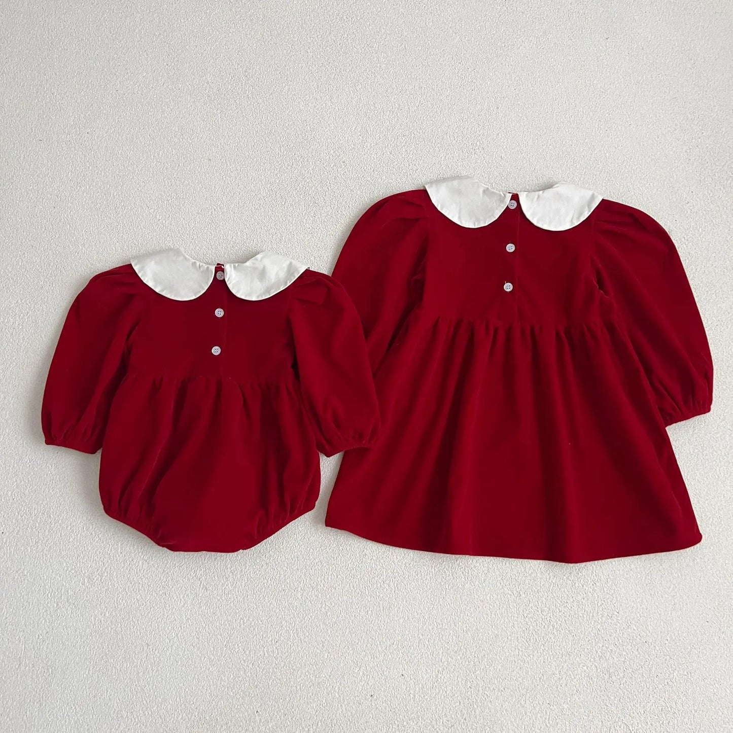 Red dress for baby girls from 3 months to 6 years