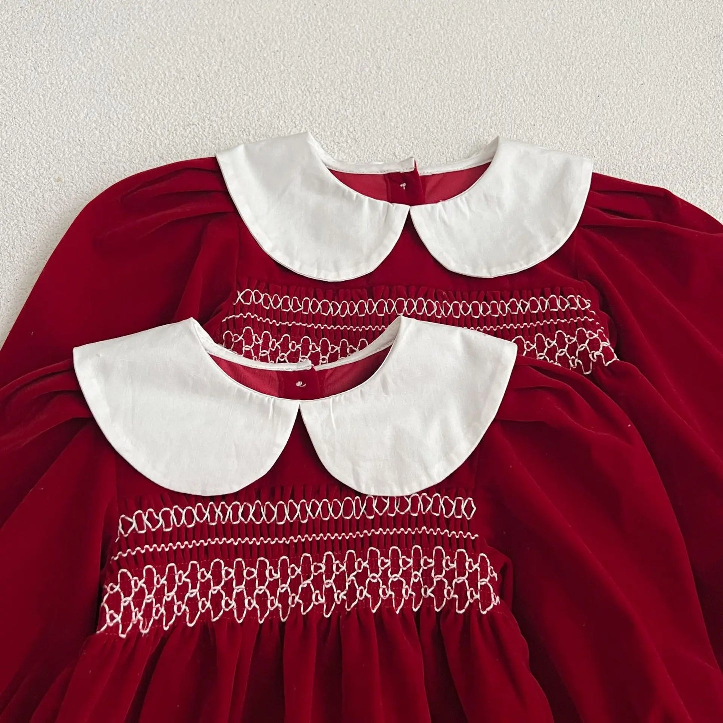 Red dress for baby girls from 3 months to 6 years