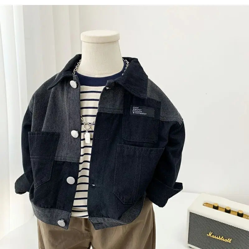 Veste en jean patchwork pour garçon 2-9 ans