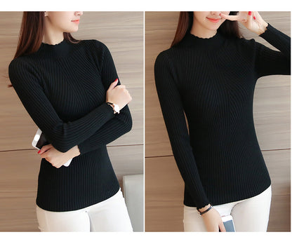 Pull en tricot à manches longues pour femme