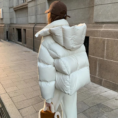 Doudoune épaisse avec capuche pour femme