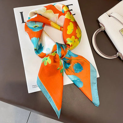 Foulard en satin de soie pour femme