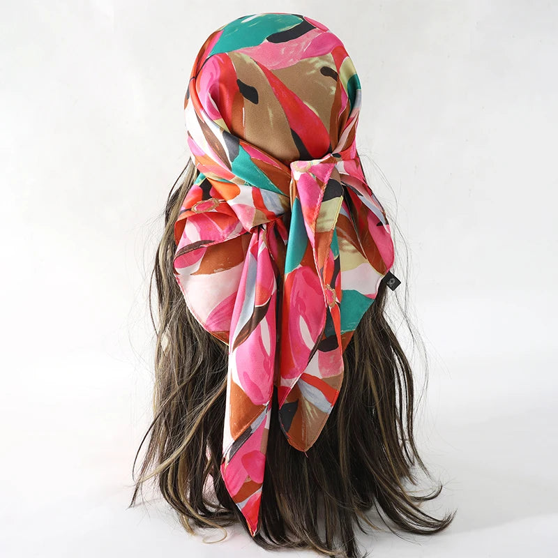 Foulard en satin de soie pour femme