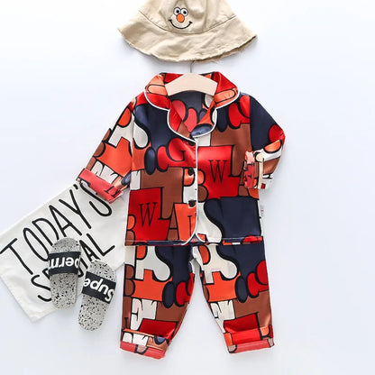 Pyjamas en soie pour enfants 0-4 ans