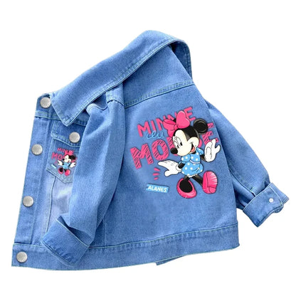 Veste en jean Mickey Minnie Mouse pour enfant 1-7 ans