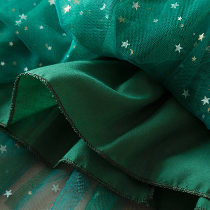 Robe de princesse de Noël en maille à paillettes pour fille de 3 à 8 ans