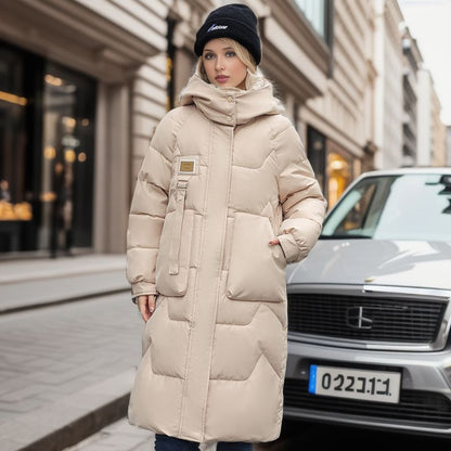 Doudoune longue et épaisse pour femme en hiver