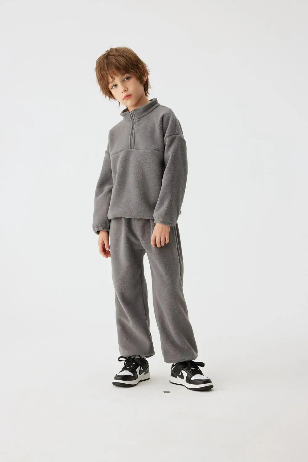 Ensemble de vêtements enfant en polaire pour garçons et filles de 1 à 5 ans