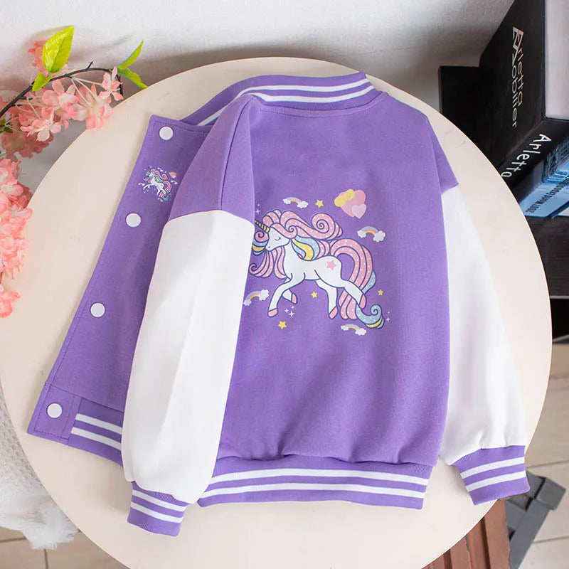 Cartoon jacket for girls 3-12 years old