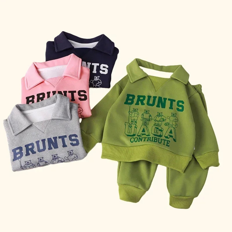 Ensemble de vêtements pour enfants, sweat-shirt + pantalon pour garçons et filles