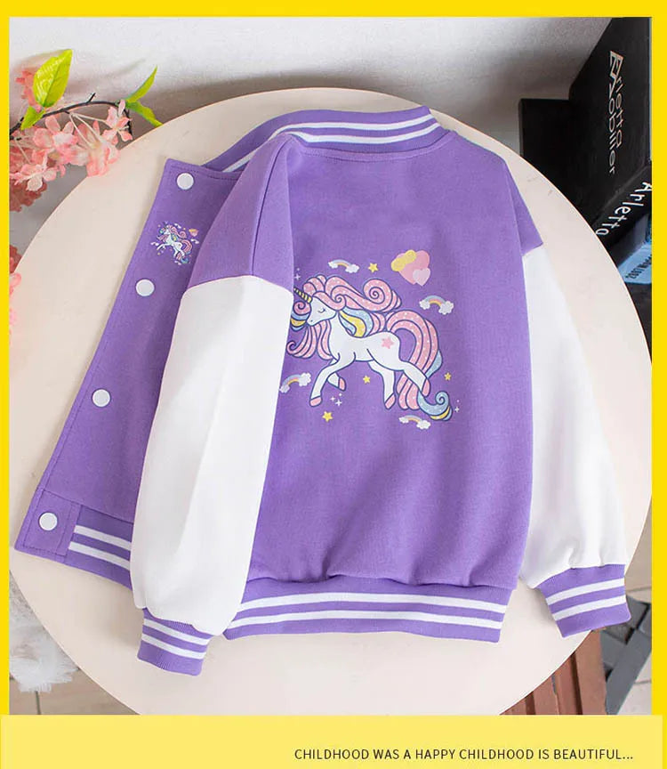 Cartoon jacket for girls 3-12 years old